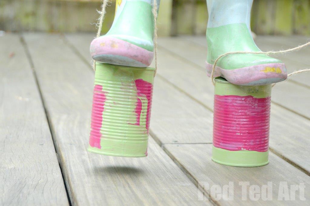 Tin Can Crafts - Stilts for kids