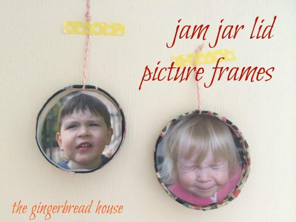 Gifts Kids Can Make: Jar Lid Picture Frames