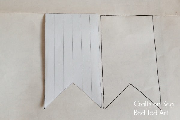 template vintage map bunting