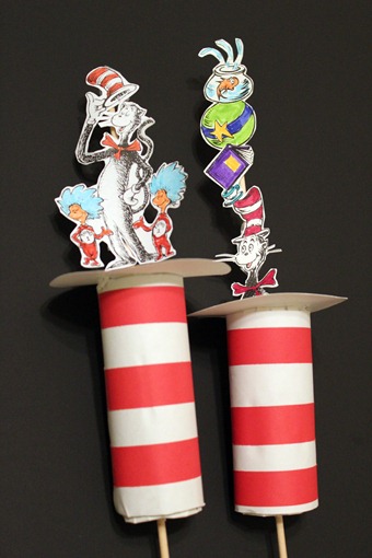 TP Roll Cat in the Hat crafts