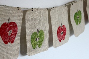 crafting with apple print