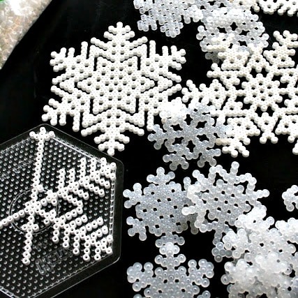 hama bead snowflakes