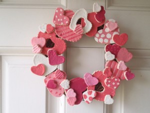 salt dough valentines wreath