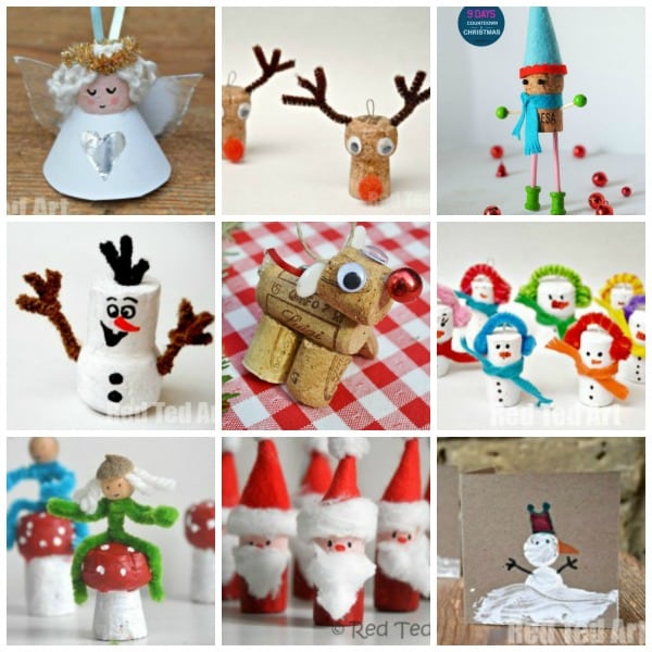 12 Christmas Cork Crafts - Getting Festive! - Red Ted Art - Make crafting with kids easy & fun