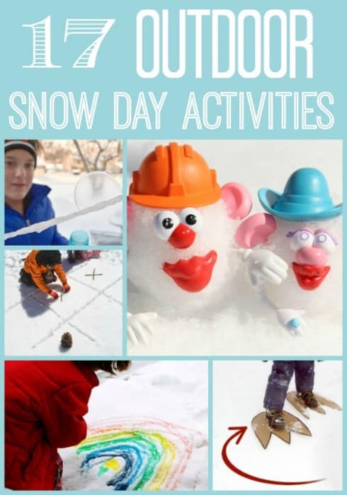 udendørs sne dag aktiviteter-17 ideer til at få dig og børnene udenfor