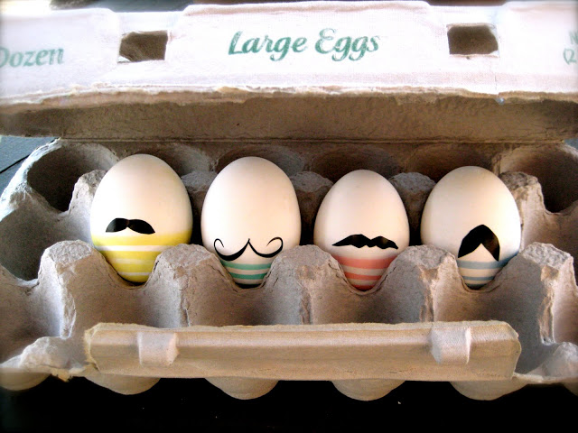 moustache easter eggs