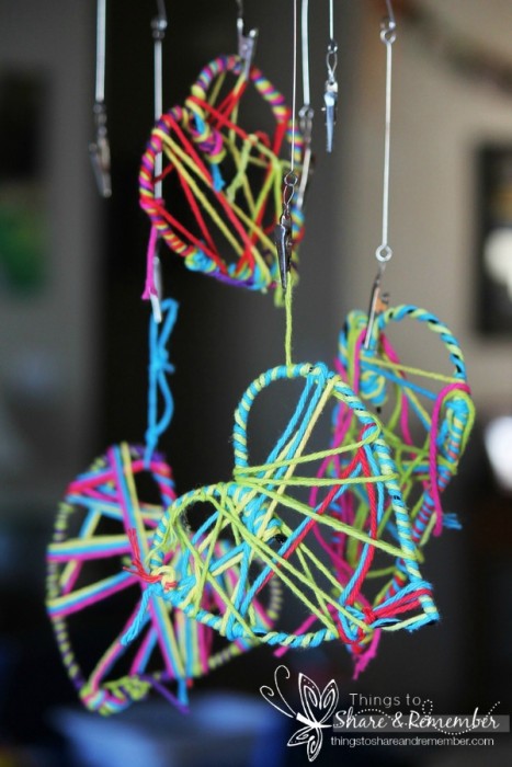 valentines crafts - yarn wrapped hearts (1)