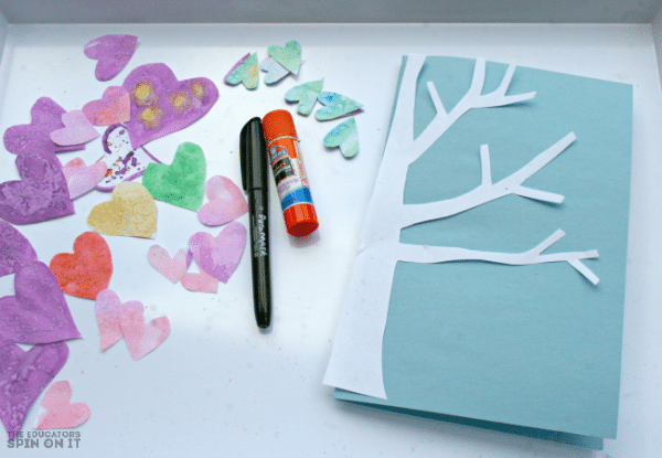 Heart Themed Valentine's Day Card with Tree by Kim Vij