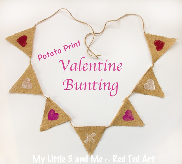rustic burlap valentines day garland
