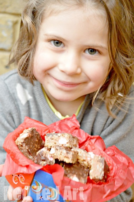 Marshmallow Rice Crispy Treats - acts of kindness this valentine's Day