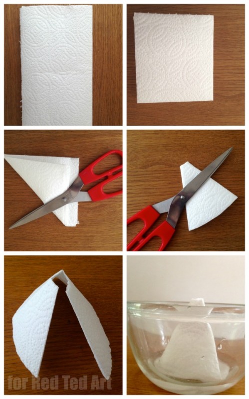 Chromatography flower - fun science for kids - how to separate out colours from a black pen