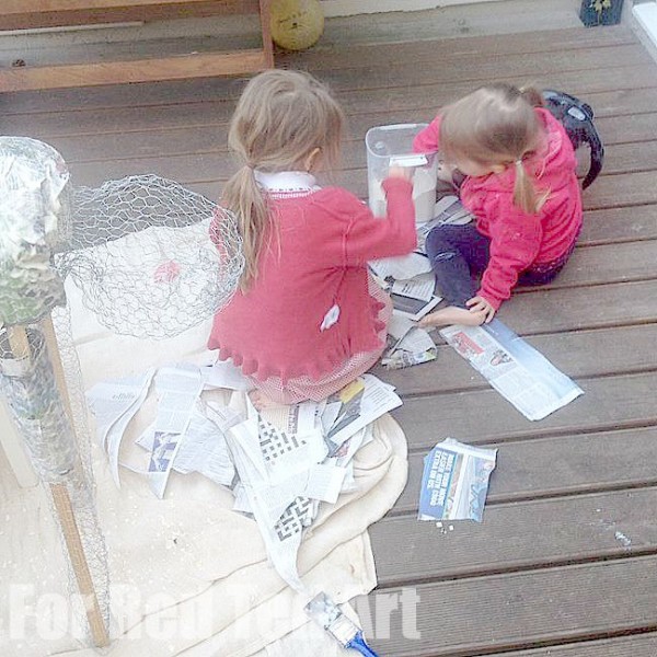How to make Papier Mache Sculptures - shaun the sheep - papier maching after school