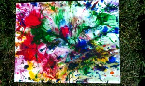 water balloon painting art