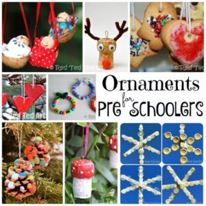 Pipecleaner Christmas Tree Ornaments - super cute and simple craft stick and pipecleaner tree ornaments. The kids will love to make these and they are great for fine motor skills. We made these at the school fair and they went down a treat! #Christmas #Christmastree #preschool #pipecleaner #ornaments