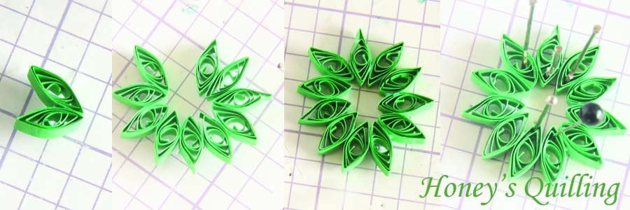 Paper Quilling for Beginners make an Christmas Wreath - perfect as Quilled Earrings or for Greeting Cards (5)