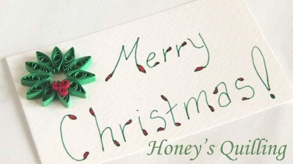 Paper Quilling for Beginners make an Christmas Wreath - perfect as Quilled Earrings or for Greeting Cards (9)