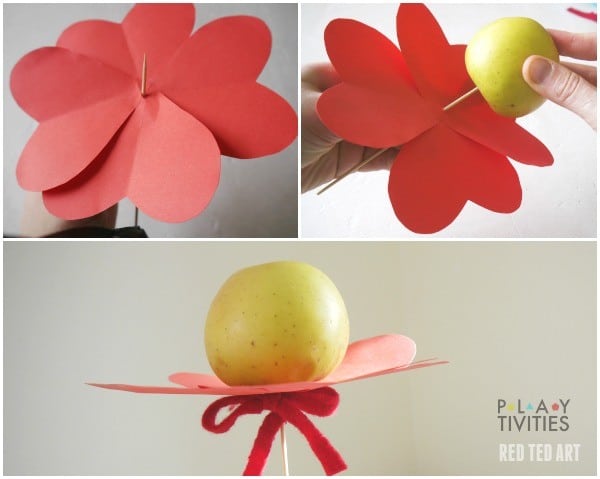 Healthy Valentine's Day Treats - Apple Heart Flowers (1)