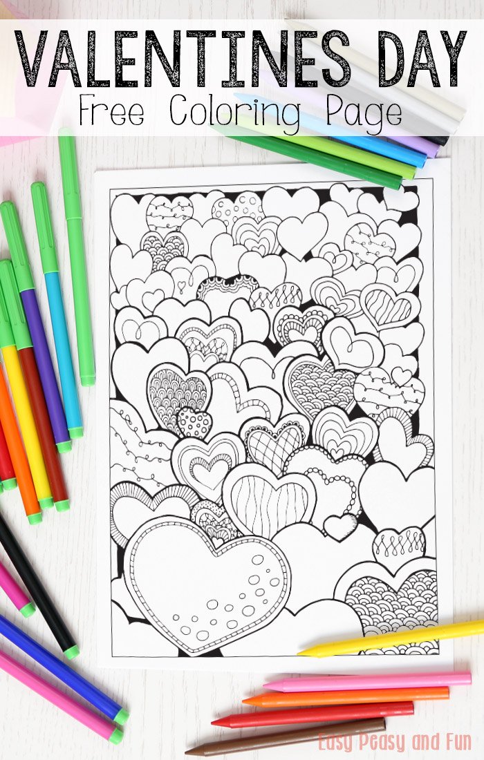 Heart Colouring Page for Grown Ups   Red Ted Art   Make crafting with ...
