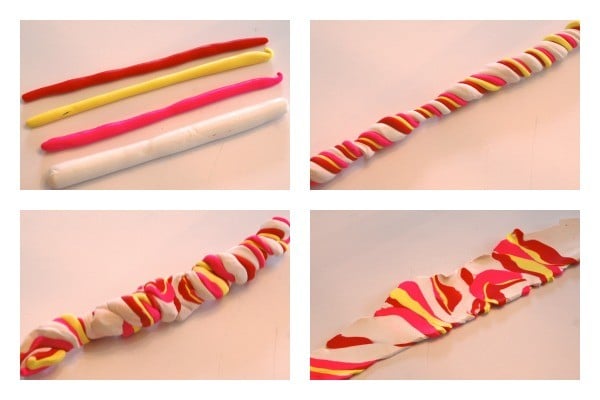 Marbled Clay Bracelets How To - a sweet friendship gift for Summer Camp, Back to School or Valentine's Day (5)