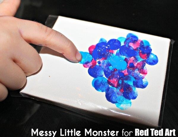 fingerprint keepsake art - mini heart - great for young kids