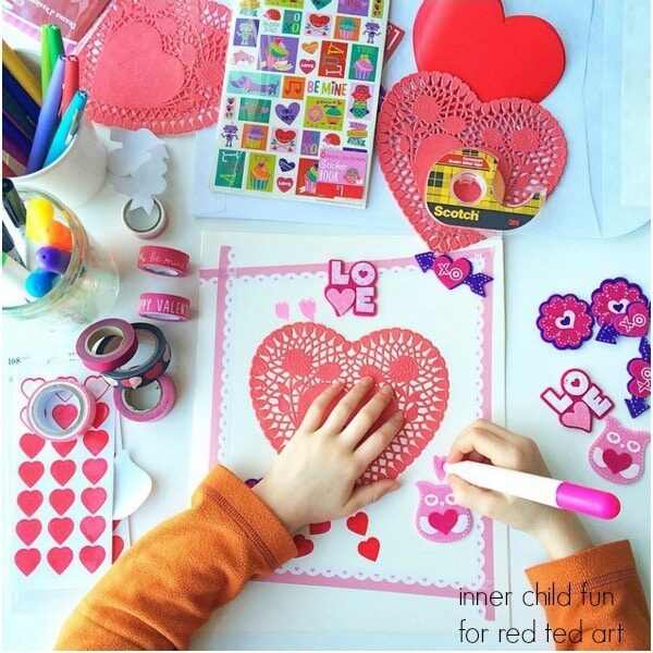 Giant Valentine's Day Cards for Kids - Red Ted Art - Make ...