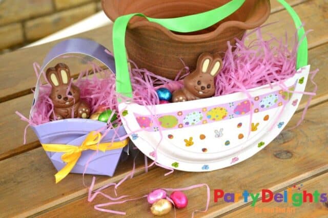 Paper Plate Basket for Easter - Red Ted Art - Kids Crafts