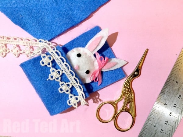 How to Sew an Easy Felt Bunny Softie. A super cute sewing project for kids