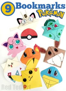 9 Pokemon Bookmark Corner Designs - Red Ted Art
