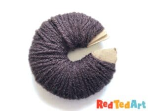 How to make pom poms with a DIY cardboard pom pom maker -RedTedArt