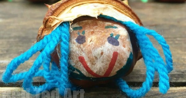 Chestnut Crafts for Kids – Conker Faces