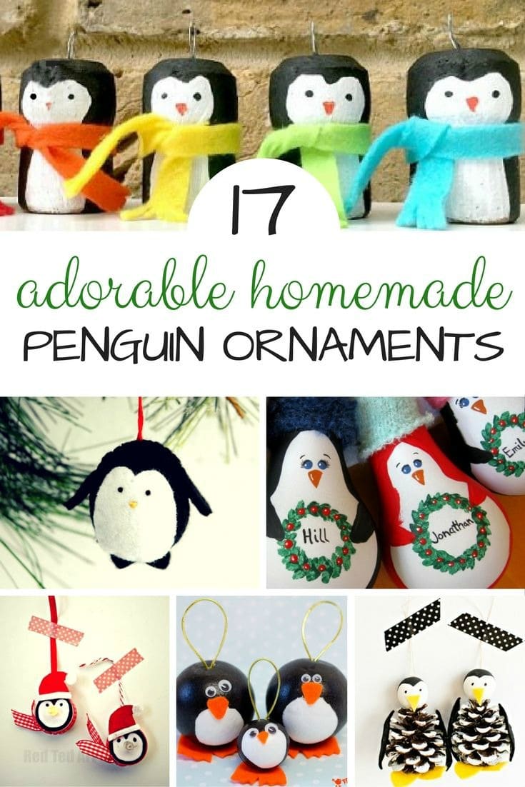 1 Handmade Crochet Christmas card with cute penguin 