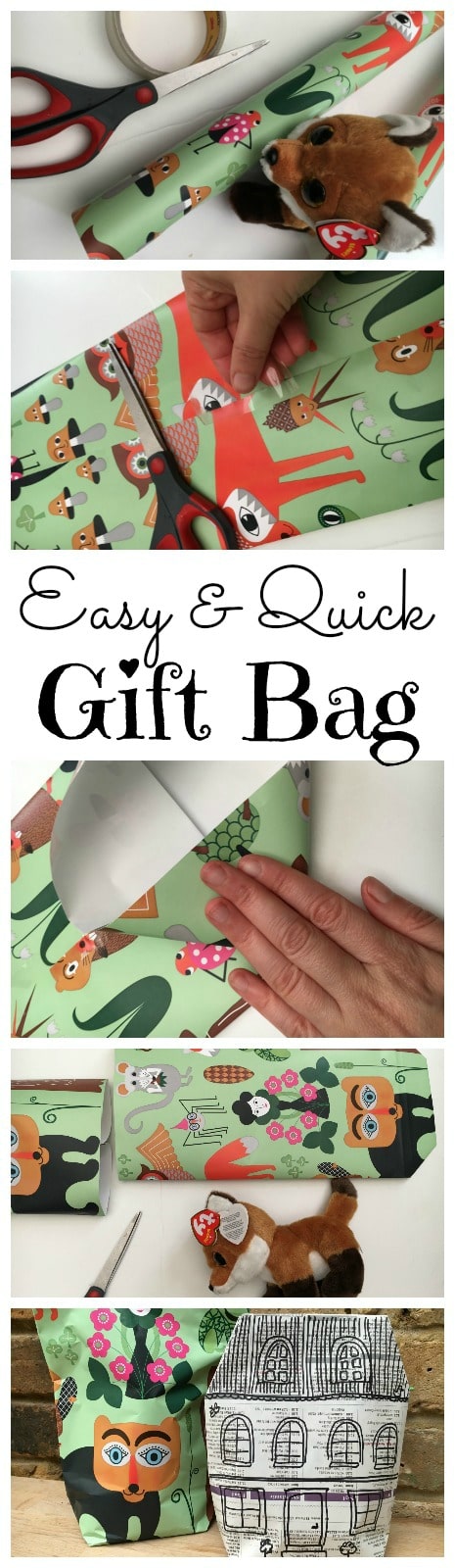 Easy Diy Gift Bag For Awkward Gifts Red Ted Art
