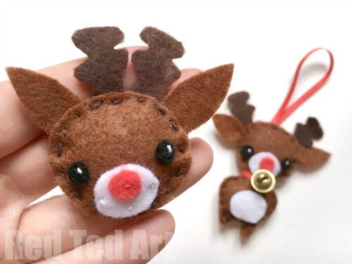 3D Reindeer Card DIY - Red Ted Art - Kids Crafts