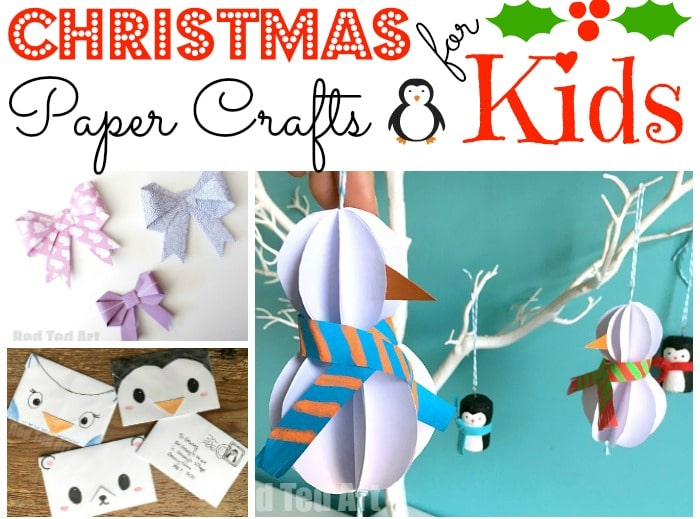 Christmas Paper Crafts For Kids Red Ted Art Make Crafting With Kids Easy Fun