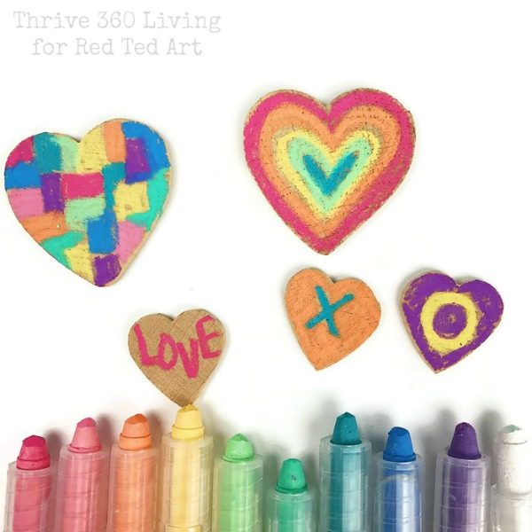 Crayon Heart Magnets
