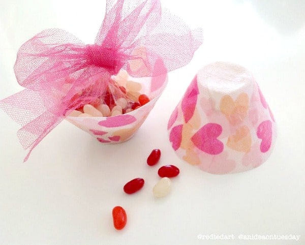 DIY Fabric Heart Bowls for Valentines Day