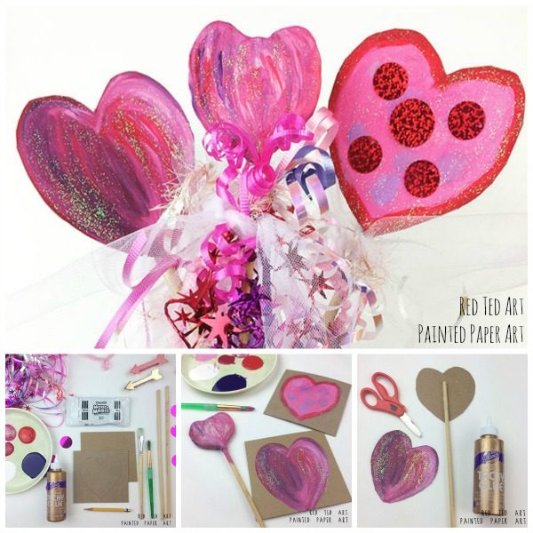 DIY Heart Wands Valentines Craft