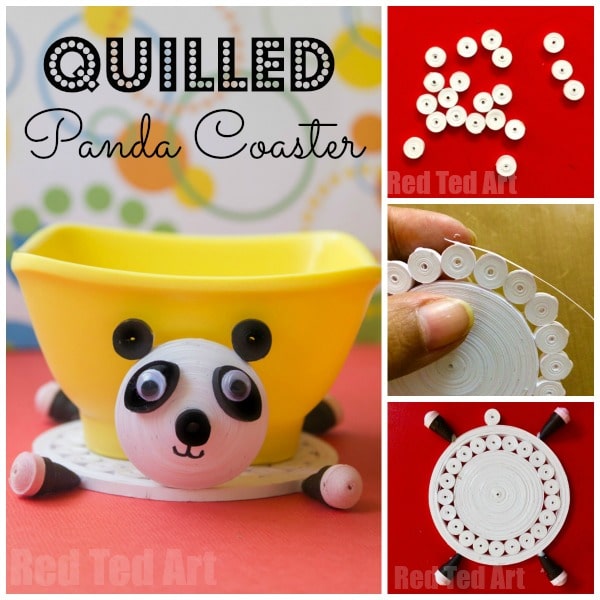 Panda Quilling Project to Make a Coaster
