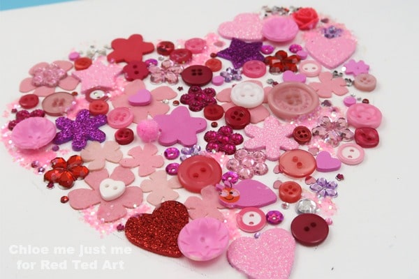 Button Heart ARt for kids