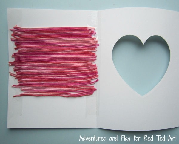 Yarn Heart Card for Valentines