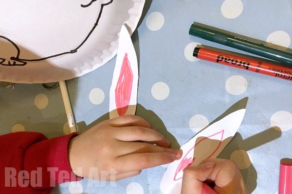 Easy Rocking Paper Plate Bunny Rabbits - a super duper cute Paper Plate Craft for Preschool this Easter or Spring. Make these easy and oh so cute rocking bunnies!! My kids had such a lovely time making them! Love bunny crafts for Easter and Spring!
