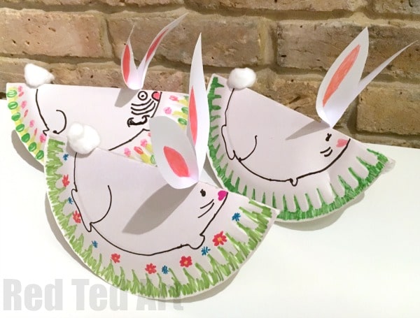 paper plate bunny rocking