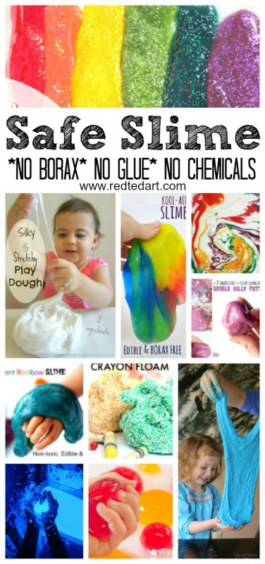 No Borax Easy Slime Recipes - Red Ted Art - Kids Crafts