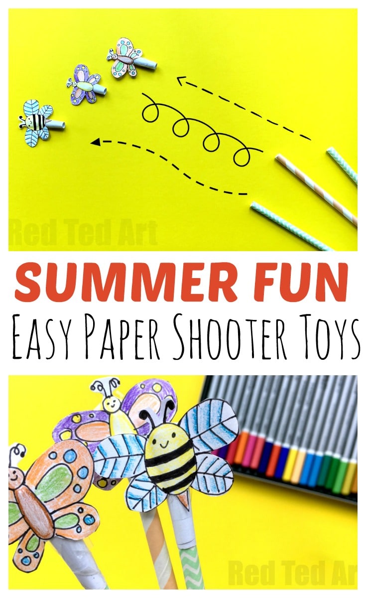 Summer Straw Shooter Craft - Red Ted Art - Kids Crafts