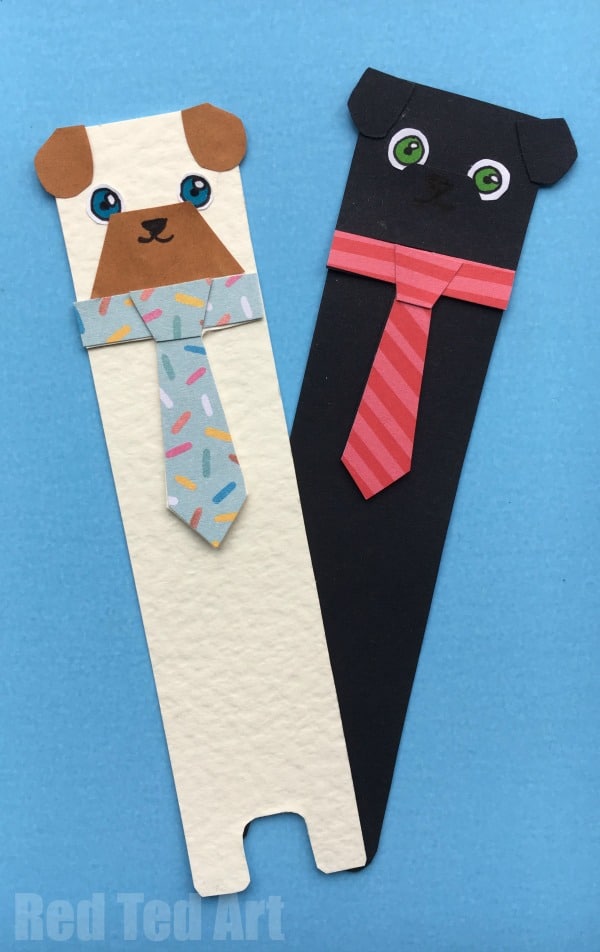 Hug a Book Pug Bookmark DIY - Includes FREE PRINTABLE - a super cute and fun DIY Bookmark Idea for dog and animal lovers. Check out these adorable "hug a book" Pug Bookmark designs - make them from scratch or use our handy free templates to cut and colour. So cute!! Love love love. Happy Reading everyone! (Makes a nice "Male teacher's gift" too, don't you think?)