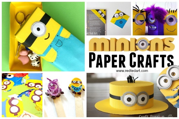 37+ Minion Paper Crafts & Despicable Me Printables - Do you love those sweet Minions?  Love Minion DIY Ideas...check out this fantastic collection of Minion Paper Crafts.  Some to make from scratch, some with fantastic printables.  Hooray for Minions and Paper Crafts!