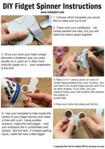 These DIY Fidget Spinners without bearings are SO COOL. You can now download the free Printable DIY Fidget Spinner instructions. A free step by step guide to making fidget spinners. Perfect for Youth Groups, Summer Camps, Schools or Library Schemes. Includes free Fidget Spinner DIY Templates too.
