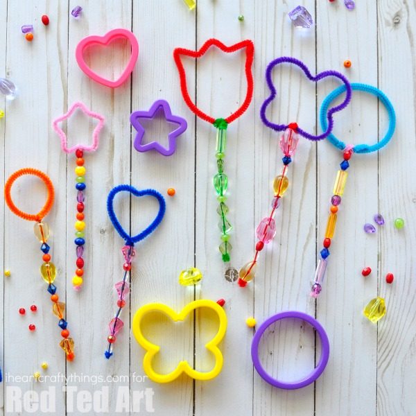 DIY Shape Bubble Wands with Cookie Cutters - Red Ted Art - Make crafting with kids easy & fun