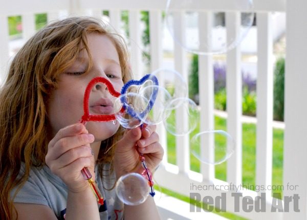 DIY Bubble Wands with Cookie Cutters - we love bubbles in the summer.  Make these beautiful Shape Bubble Wands - so quick and easy and have a lot of Bubble Play.  We also have a great DIY bubble recipe for you - mix a big batch for all summer!!