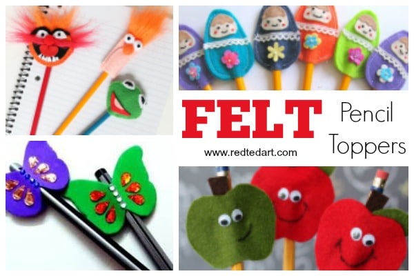 Pencil Topper Craft Ideas - Red Ted Art - Kids Crafts